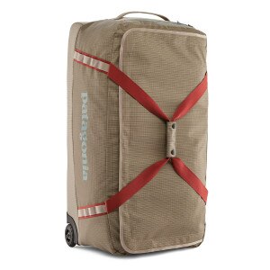 Patagonia Matte Black Hole Wheeled Duffel 100L in Seabird Grey